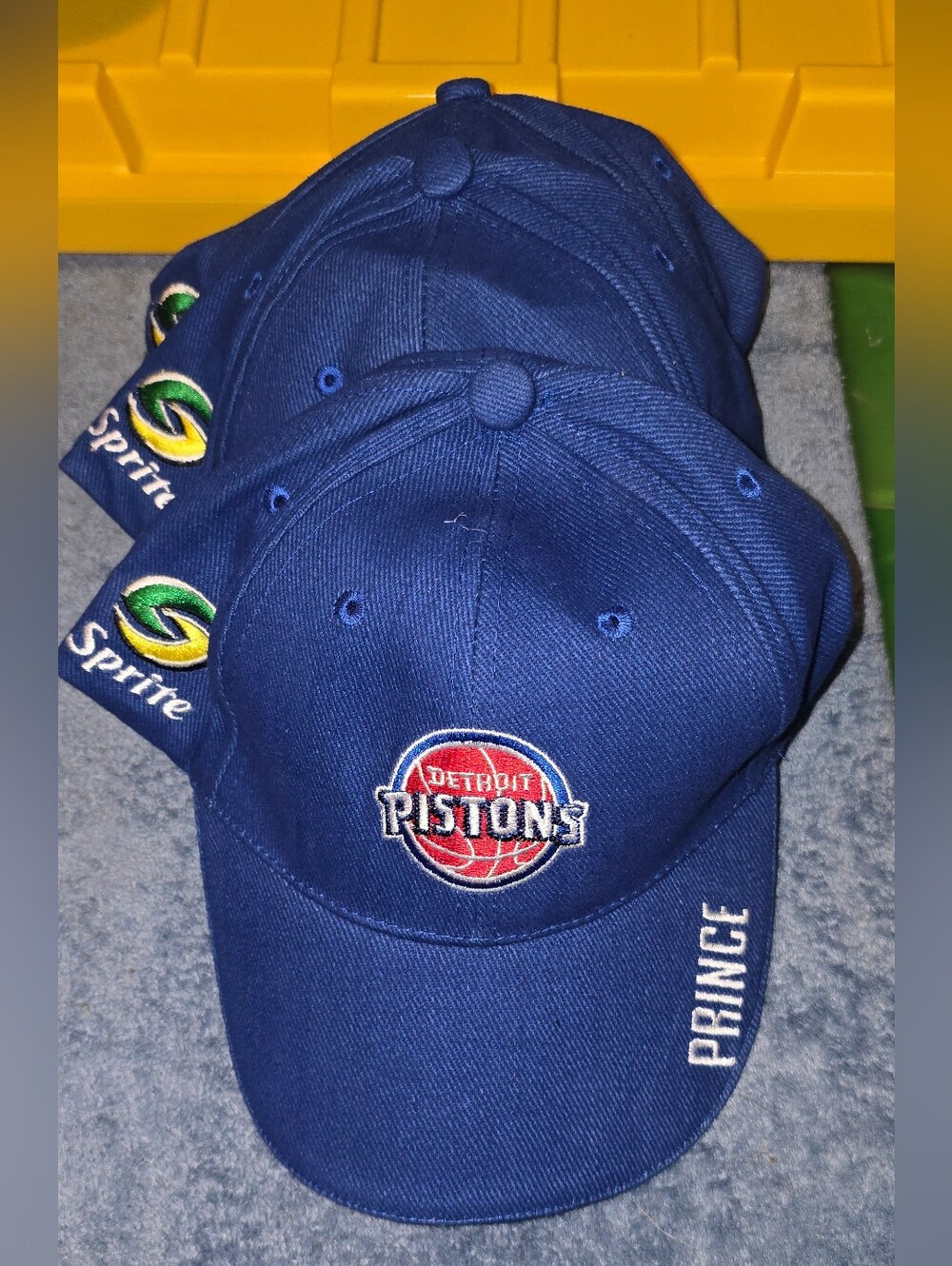 Detroit Pistons Prince Blue Embroidered Baseball Cap with Sprite Logo